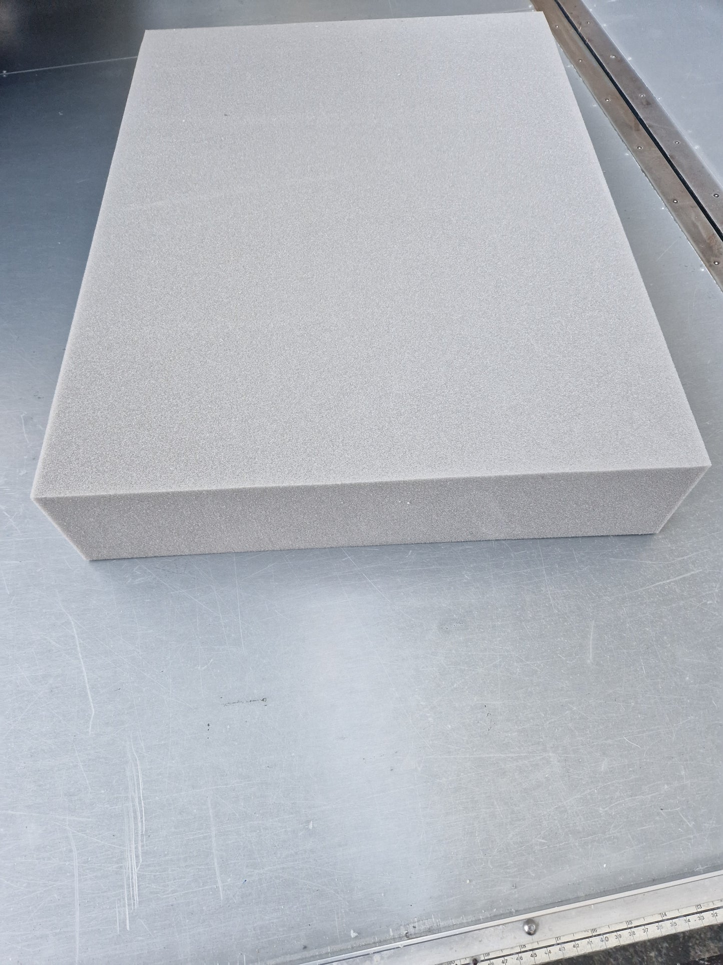 Medium density foam sheet cut at 50 inch by 20 inch with various depths