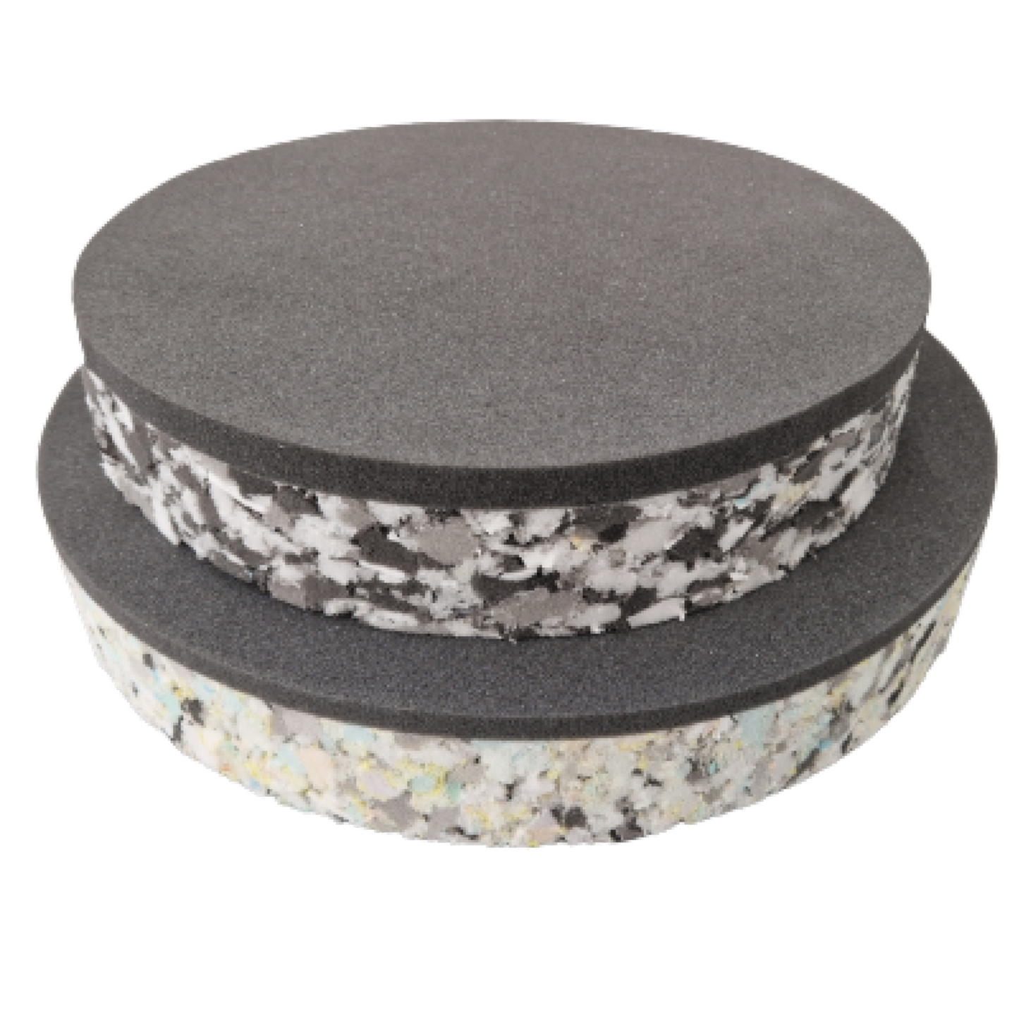 FOAM SHEET UPHOLSTERY HIGH DENSITY SQUARE CIRCLE REBONDED RECON WITH TOPPER 1/2"
