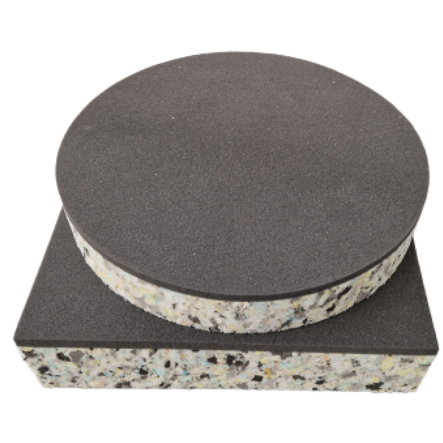 FOAM SHEET UPHOLSTERY HIGH DENSITY SQUARE CIRCLE REBONDED RECON WITH TOPPER 1/2"