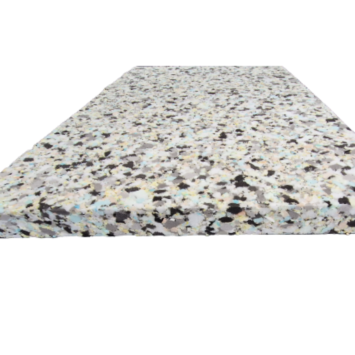 Re-bonded foam sheets cut at 70 inch by 20 inch with various depths