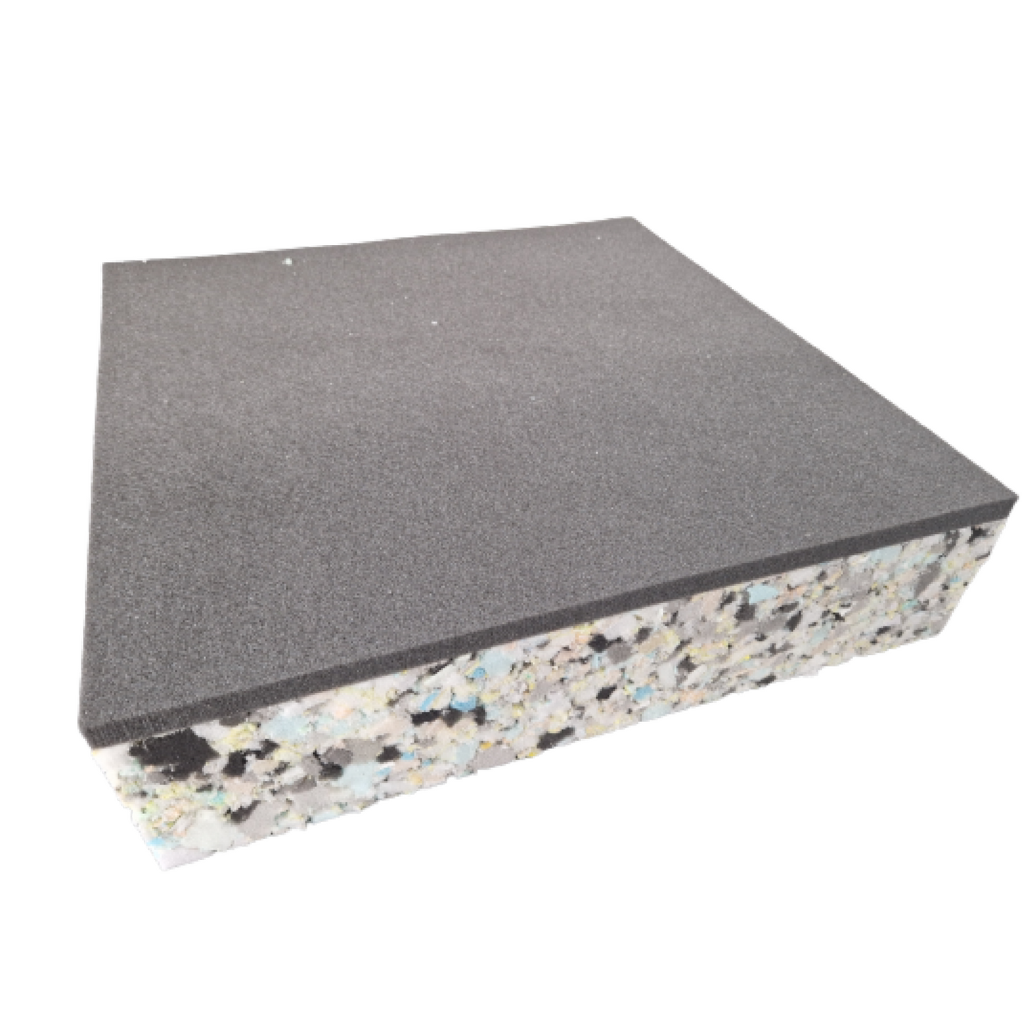 FOAM SHEET UPHOLSTERY HIGH DENSITY SQUARE CIRCLE REBONDED RECON WITH TOPPER 1/2"