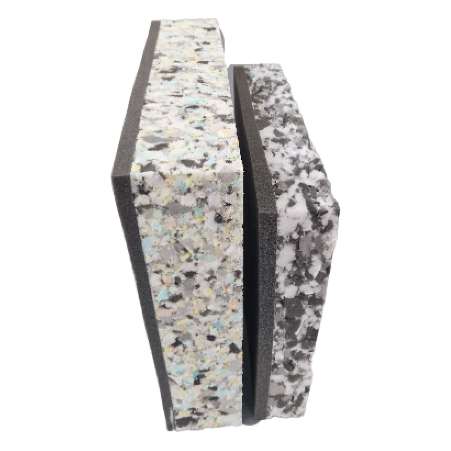 FOAM SHEET UPHOLSTERY HIGH DENSITY SQUARE CIRCLE REBONDED RECON WITH TOPPER 1/2"