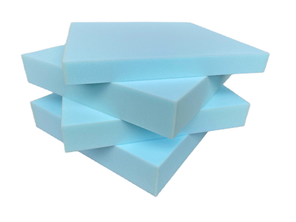 High density foam sheet cut at 70 inch by 30 inch with various depths