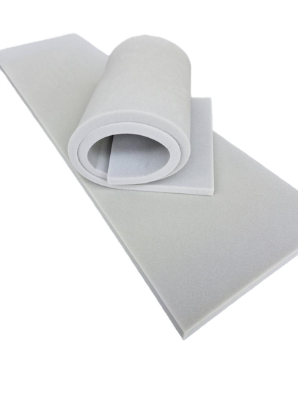 Medium density foam sheet cut at 50 inch by 20 inch with various depths