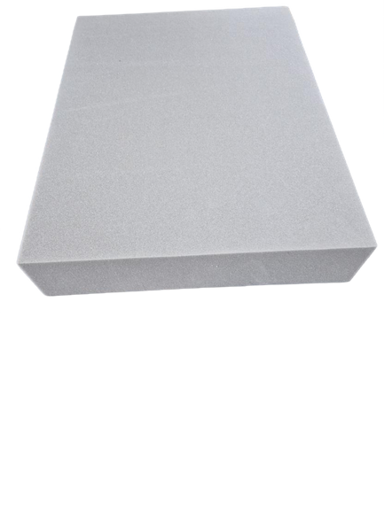 Medium density foam sheet cut at 60 inch by 20 inch with various depths