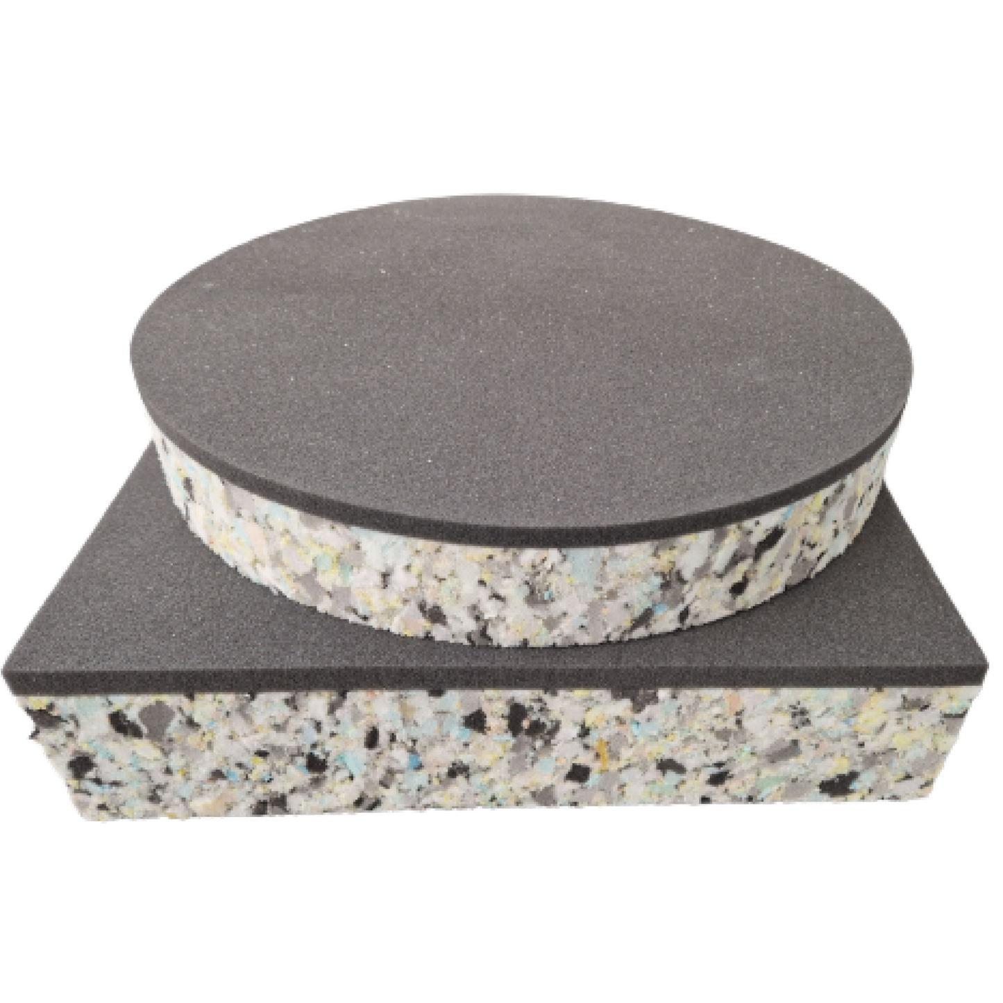 FOAM SHEET UPHOLSTERY HIGH DENSITY SQUARE CIRCLE REBONDED RECON WITH TOPPER 1/2"