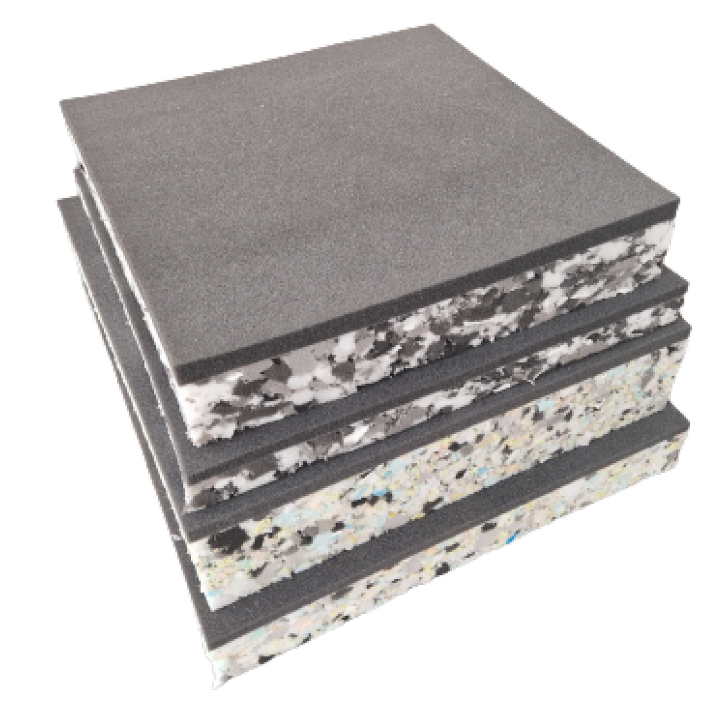 FOAM SHEET UPHOLSTERY HIGH DENSITY SQUARE CIRCLE REBONDED RECON WITH TOPPER 1/2"