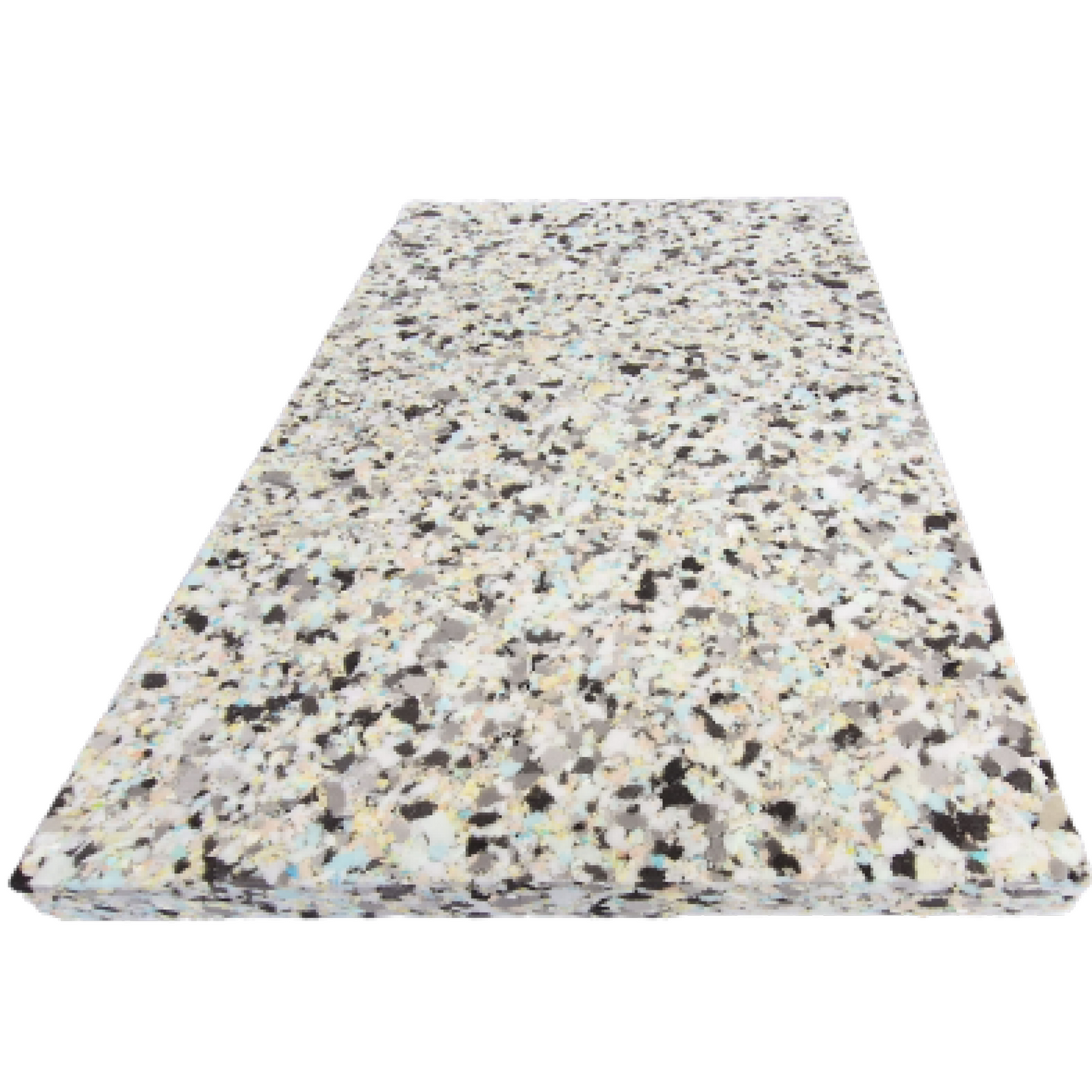 Re-bonded foam sheets cut at 70 inch by 20 inch with various depths